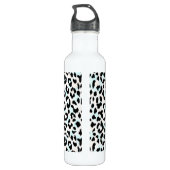 Chic, Schwarz-Weiß-Cheetah-Druck Trinkflasche (Rückseite)