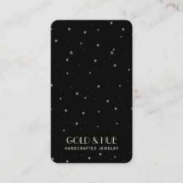 Chic Schwarz-weiß funkelnd elegantes Ohrring-Displ Visitenkarte