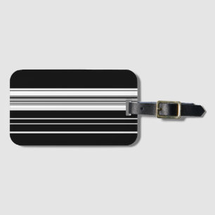 Chic Schwarz-weiß gestreift Gepäckanhänger