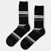 Chic Schwarz-weiß gestreift Socken (Linkes Detail)