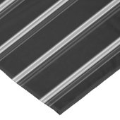 Chic Schwarz-weiß gestreift Tischdecke (Schrägansicht)