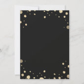 Chic Schwarz-weiß Gold Floral Wreath Wedding Foto Save The Date (Rückseite)