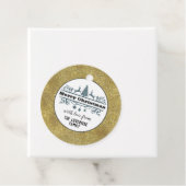 Chic Schwarz-weiß Gray Frohe Weihnachten Gold Glit Geschenkanhänger (Beispiel)