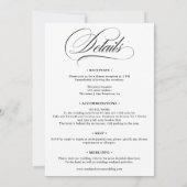 Chic Schwarz-weiß in einem Skript-Foto Hochzeit Einladung (Rückseite)