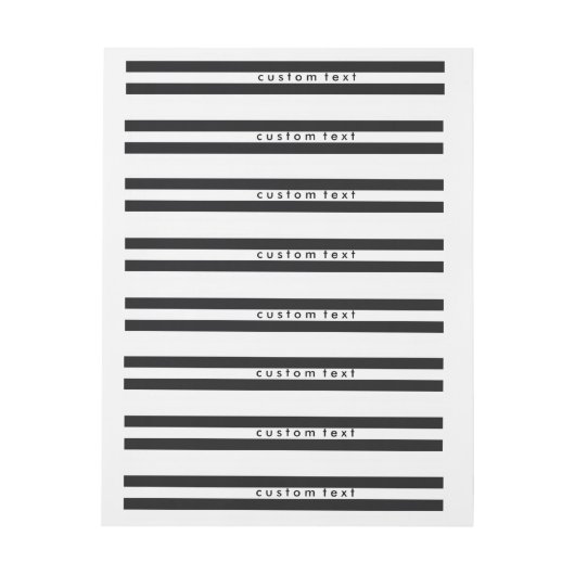 Chic Schwarz-weiß Strip um Labels herum Rundum-Adressaufkleber (Bogen)