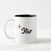 Chic Schwarz-weiß und Red Star Diva Tasse (Links)