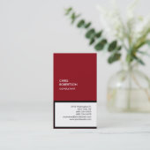 Chic schwarz-weiß, vertikale einzigartige Visitenk Visitenkarte (Stehend Vorderseite)