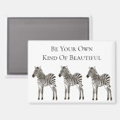 Chic Schwarz-weiß Zebras Magnet (Vorderseite/Rückseite)