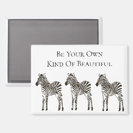 Chic Schwarz-weiß Zebras Magnet