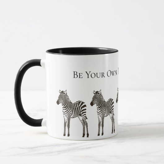 Chic Schwarz-weiß Zebras Tasse (Links)