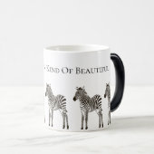 Chic Schwarz-weiß Zebras Tasse (VorderseiteRechts)