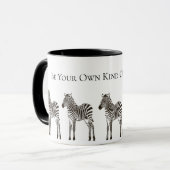 Chic Schwarz-weiß Zebras Tasse (Vorderseite Links)