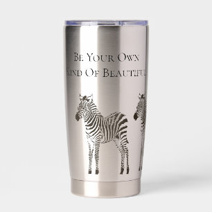 Chic Schwarz-weiß Zebras Thermobecher