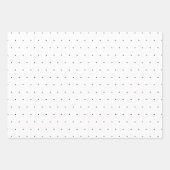 Chic Schwarz-weiße Polka-Punkte-Muster elegant Geschenkpapier Set (Vorderseite)