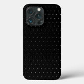 Chic Schwarz-weiße Polka-Punkte-Muster niedlich Case-Mate iPhone Hülle (Rückseite)