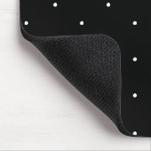 Chic Schwarz-weiße Polka-Punkte-Muster niedlich Mousepad (Ecke)