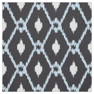 Chic Schwarz-weißes blaues ikat Stammes- Stoff