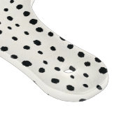 Chic Schwarz-weißes Cheetahdruck-Mustermonogramm Schneidebrett (Ecke)