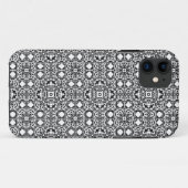 Chic Schwarz-weißes verziertes Musteraccessoire tr Case-Mate iPhone Hülle (Rückseite (Horizontal))
