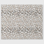 Chic Schwarzweiß-Cheetah-Print-Monogramm Geschenkpapier (Flach)