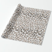 Chic Schwarzweiß-Cheetah-Print-Monogramm Geschenkpapier (Ungerollt)