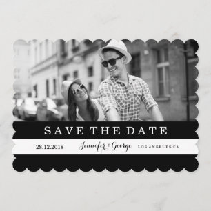 CHIC-SCHWARZWEISS-STREIFEN SAVE THE DATE