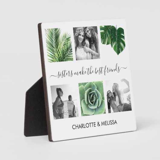 Chic-Schwestern, Collage aus weißem Foto Fotoplatte (Vorderseite)