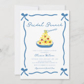 Chic Scribble Bow Italienisches Brautparty Einladung (Vorderseite)