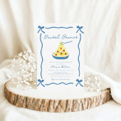 Chic Scribble Bow Italienisches Brautparty Einladung