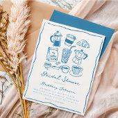 Chic Scribble Coffee Brautparty Einladung