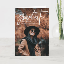 Chic Script 2 Foto Abschluss Ankündigung