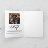 Chic Script 2 Foto Abschluss Ankündigung (Innenseite)