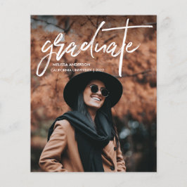 Chic Script 2 Foto Abschluss Ankündigung