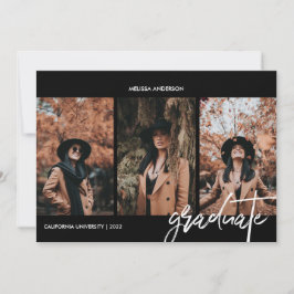 Chic Script 3 Foto Abschluss Ankündigung