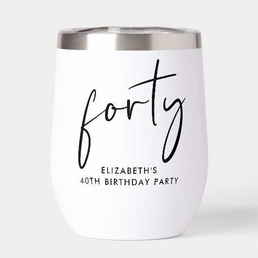 Chic Script 40. Geburtstag Party (Rückseite)