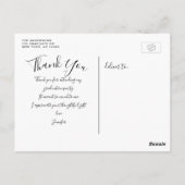 Chic Script 4 Foto Collage Abschluss Vielen Dank Postkarte (Rückseite)