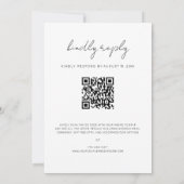 Chic Script 4 Foto Collage QR Code UAWG Wedding Einladung (Rückseite)