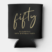 Chic Script 50. Geburtstagsparty Dosenkühler (Vorderseite)