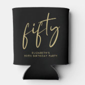Chic Script 50. Geburtstagsparty Dosenkühler (Rückseite)