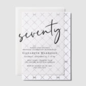 Chic Script 70. Geburtstagsparty Pergament Einladungen (Versetzt (Einladung))