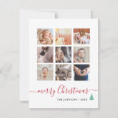 Chic Script 9 Foto Collage Elegante Weihnachten (Vorderseite)