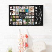 Chic Script Abschluss 35 Foto Collage Black Banner (Insitu)