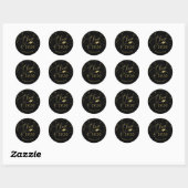 Chic Script Abschluss Festlich Gold Glitter Runder Aufkleber (Blatt)