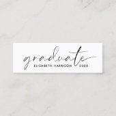 Chic Script-Abschluss Mini Visitenkarte (Vorderseite)