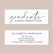 Chic Script-Abschluss Mini Visitenkarte
