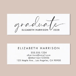 Chic Script-Abschluss Mini Visitenkarte