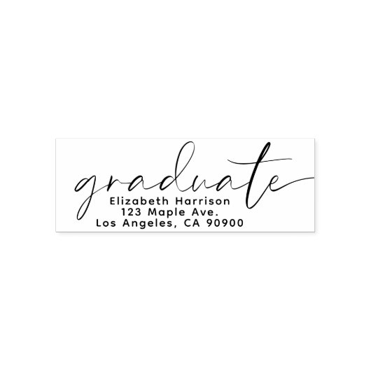 Chic Script-Abschluss-Rücksendeadresse Permastempel (Design)