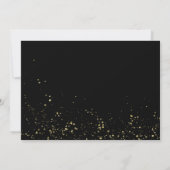 Chic Script Absolventenankündigung Gold Glitter Fo Einladung (Rückseite)