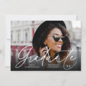 Chic Script | Ankündigung von Foto Abschluss (Vorderseite)