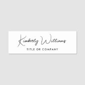 Chic Script Beruflich Namensschild (Vorderseite)